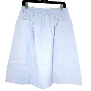 Vintage Cape Cod Match Mates Wide Baby Blue Elastic Waist Size 20 Skirt